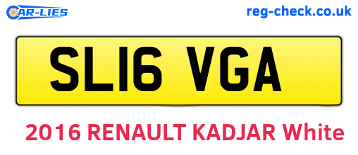 SL16VGA are the vehicle registration plates.