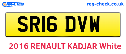 SR16DVW are the vehicle registration plates.