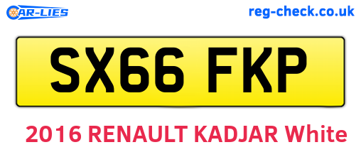 SX66FKP are the vehicle registration plates.