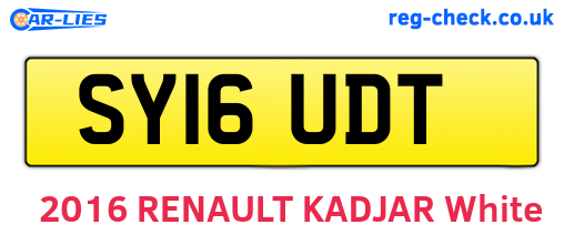 SY16UDT are the vehicle registration plates.