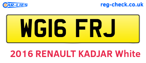 WG16FRJ are the vehicle registration plates.