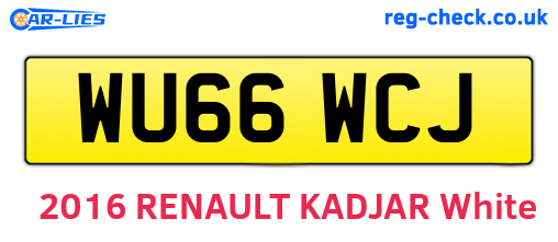 WU66WCJ are the vehicle registration plates.