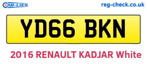 YD66BKN are the vehicle registration plates.