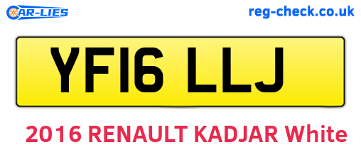 YF16LLJ are the vehicle registration plates.