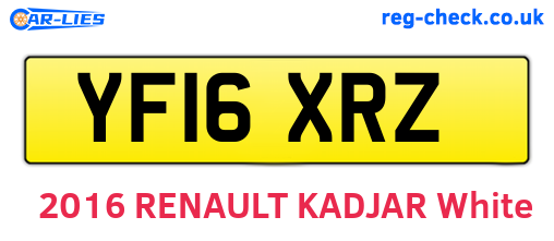 YF16XRZ are the vehicle registration plates.