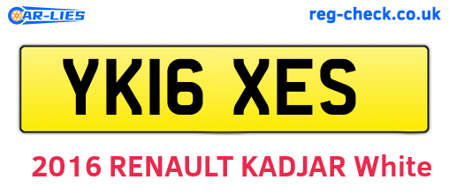 YK16XES are the vehicle registration plates.