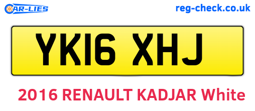 YK16XHJ are the vehicle registration plates.