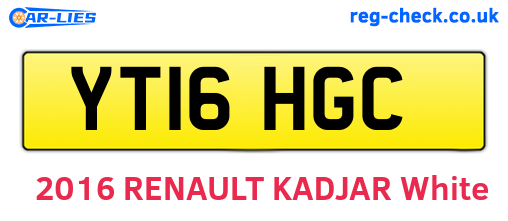 YT16HGC are the vehicle registration plates.