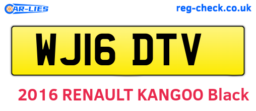 WJ16DTV are the vehicle registration plates.