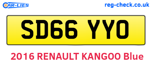 SD66YYO are the vehicle registration plates.