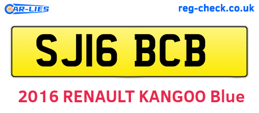 SJ16BCB are the vehicle registration plates.