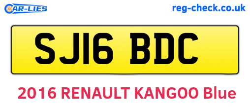 SJ16BDC are the vehicle registration plates.