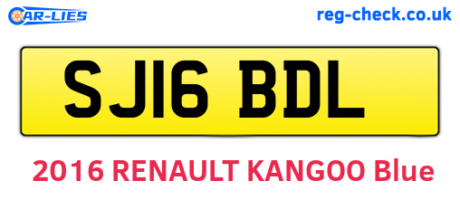SJ16BDL are the vehicle registration plates.