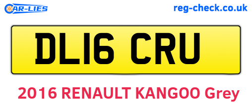 DL16CRU are the vehicle registration plates.