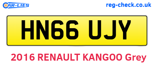HN66UJY are the vehicle registration plates.