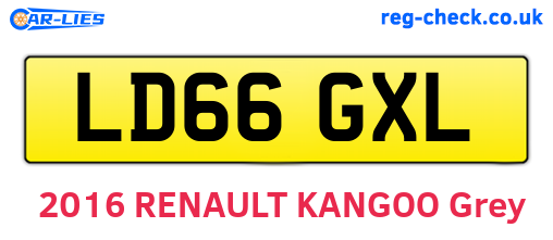 LD66GXL are the vehicle registration plates.