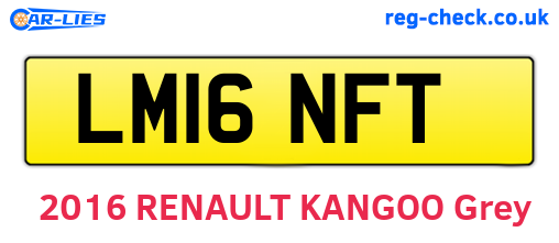 LM16NFT are the vehicle registration plates.