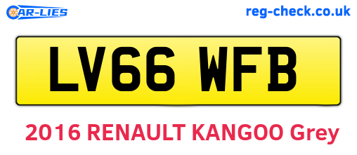 LV66WFB are the vehicle registration plates.