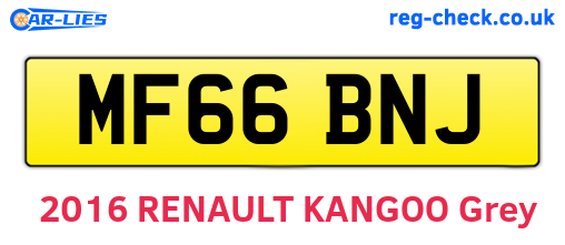 MF66BNJ are the vehicle registration plates.