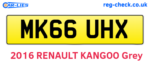 MK66UHX are the vehicle registration plates.