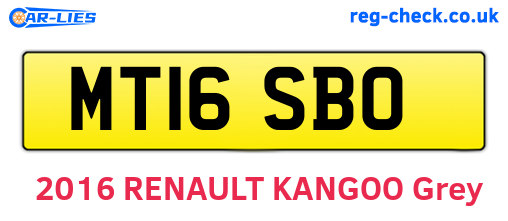 MT16SBO are the vehicle registration plates.