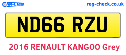 ND66RZU are the vehicle registration plates.
