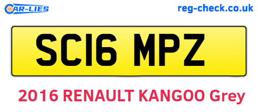 SC16MPZ are the vehicle registration plates.