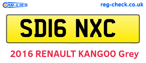 SD16NXC are the vehicle registration plates.