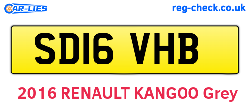SD16VHB are the vehicle registration plates.