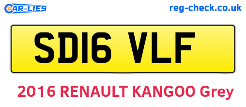 SD16VLF are the vehicle registration plates.