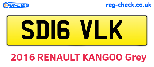 SD16VLK are the vehicle registration plates.