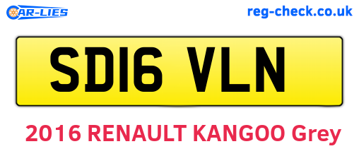 SD16VLN are the vehicle registration plates.