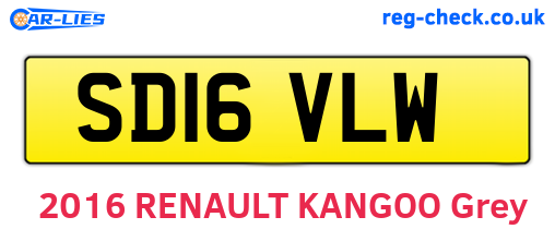 SD16VLW are the vehicle registration plates.