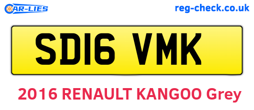 SD16VMK are the vehicle registration plates.