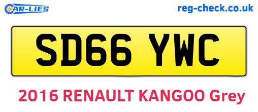 SD66YWC are the vehicle registration plates.