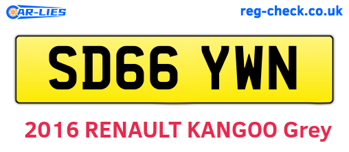 SD66YWN are the vehicle registration plates.