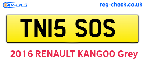 TN15SOS are the vehicle registration plates.