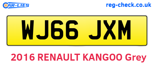 WJ66JXM are the vehicle registration plates.
