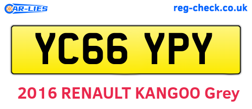 YC66YPY are the vehicle registration plates.