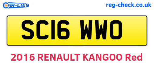 SC16WWO are the vehicle registration plates.