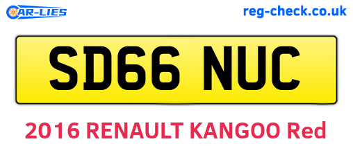 SD66NUC are the vehicle registration plates.