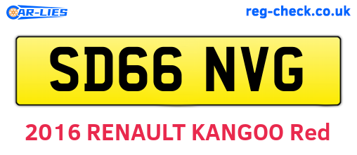 SD66NVG are the vehicle registration plates.