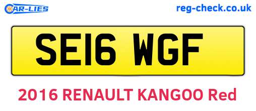 SE16WGF are the vehicle registration plates.