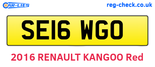 SE16WGO are the vehicle registration plates.