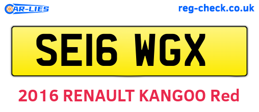 SE16WGX are the vehicle registration plates.