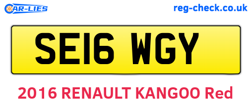 SE16WGY are the vehicle registration plates.