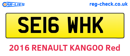 SE16WHK are the vehicle registration plates.