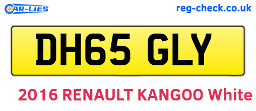 DH65GLY are the vehicle registration plates.
