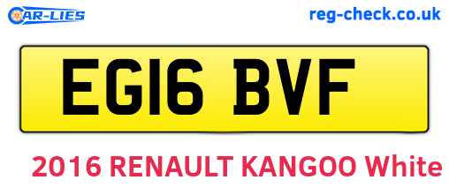 EG16BVF are the vehicle registration plates.