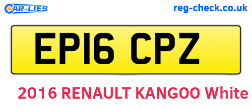 EP16CPZ are the vehicle registration plates.